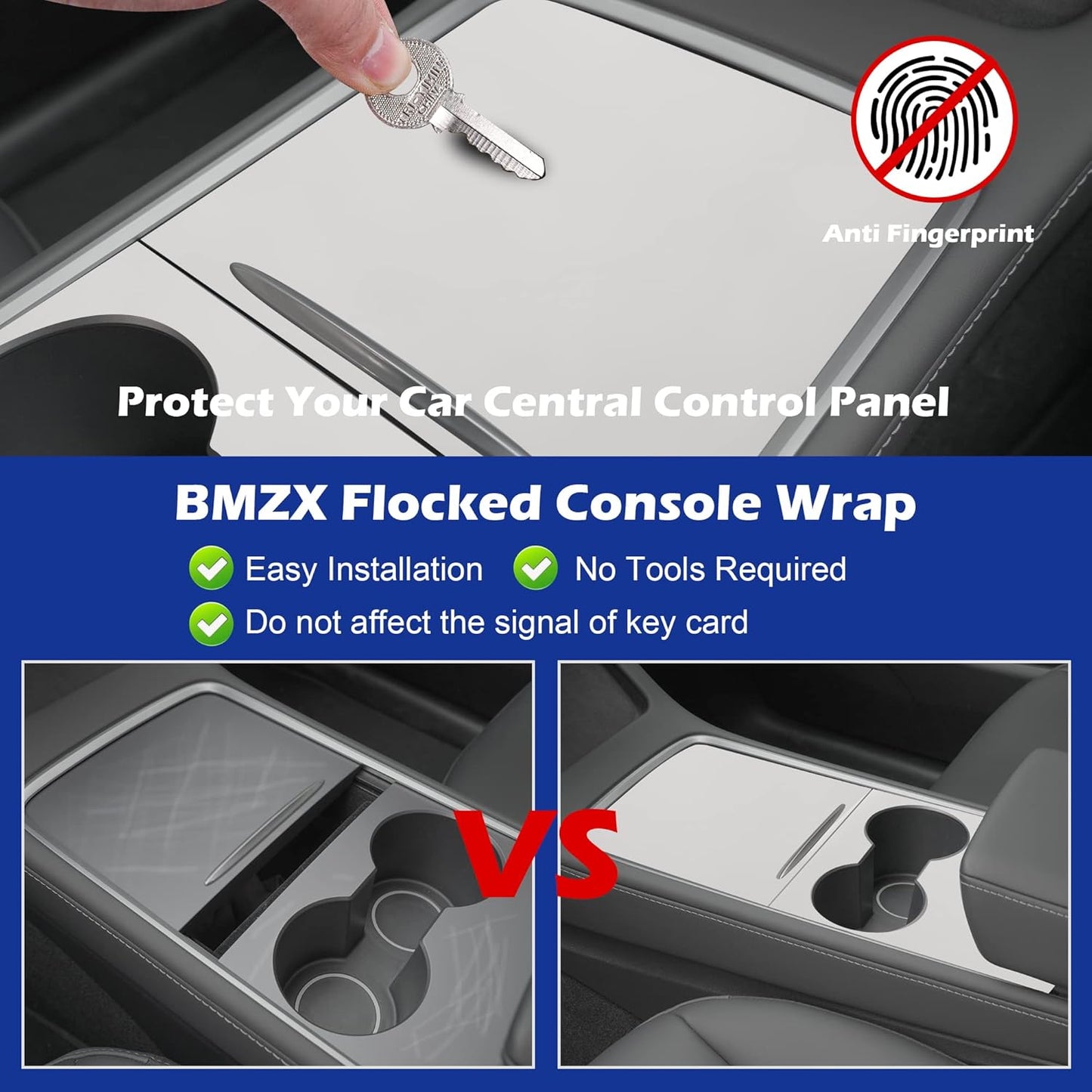 Center Console Protector Cover White Designed for Tesla Model 3/Y 2021-2024(Not for Model 3 Highland),Tpe Armrest Cover,Center Console Wrap Cover,Wireless Charger Silicone Mat (White Set)