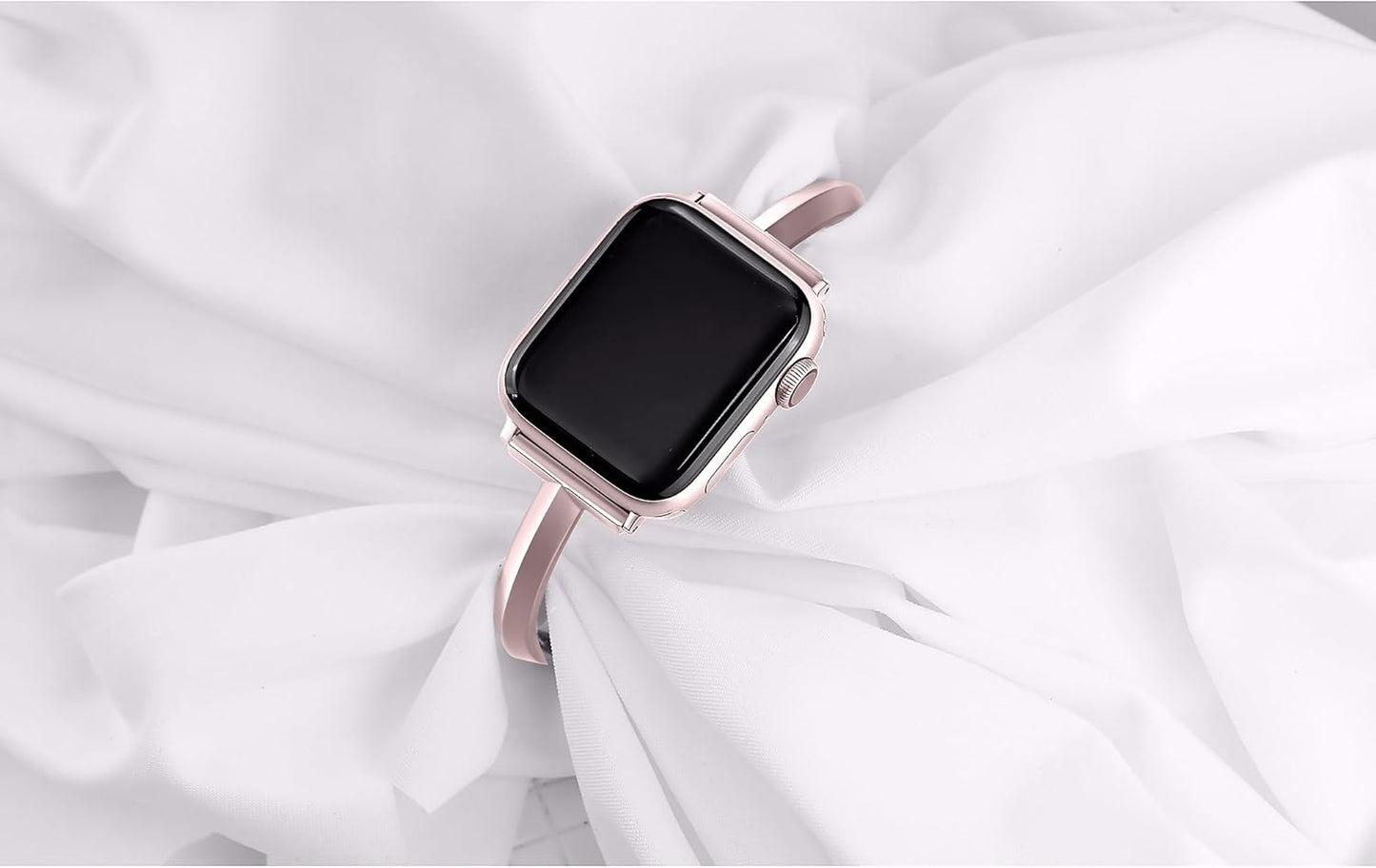 Stainless Steel Band Compatible with Apple Watch Band 38Mm 40Mm 41Mm 42Mm 44Mm 45Mm Iwatch SE Series 9 8 7 6 5 4 3 2 1, Slim Versatile Bangle Bracelet for Women