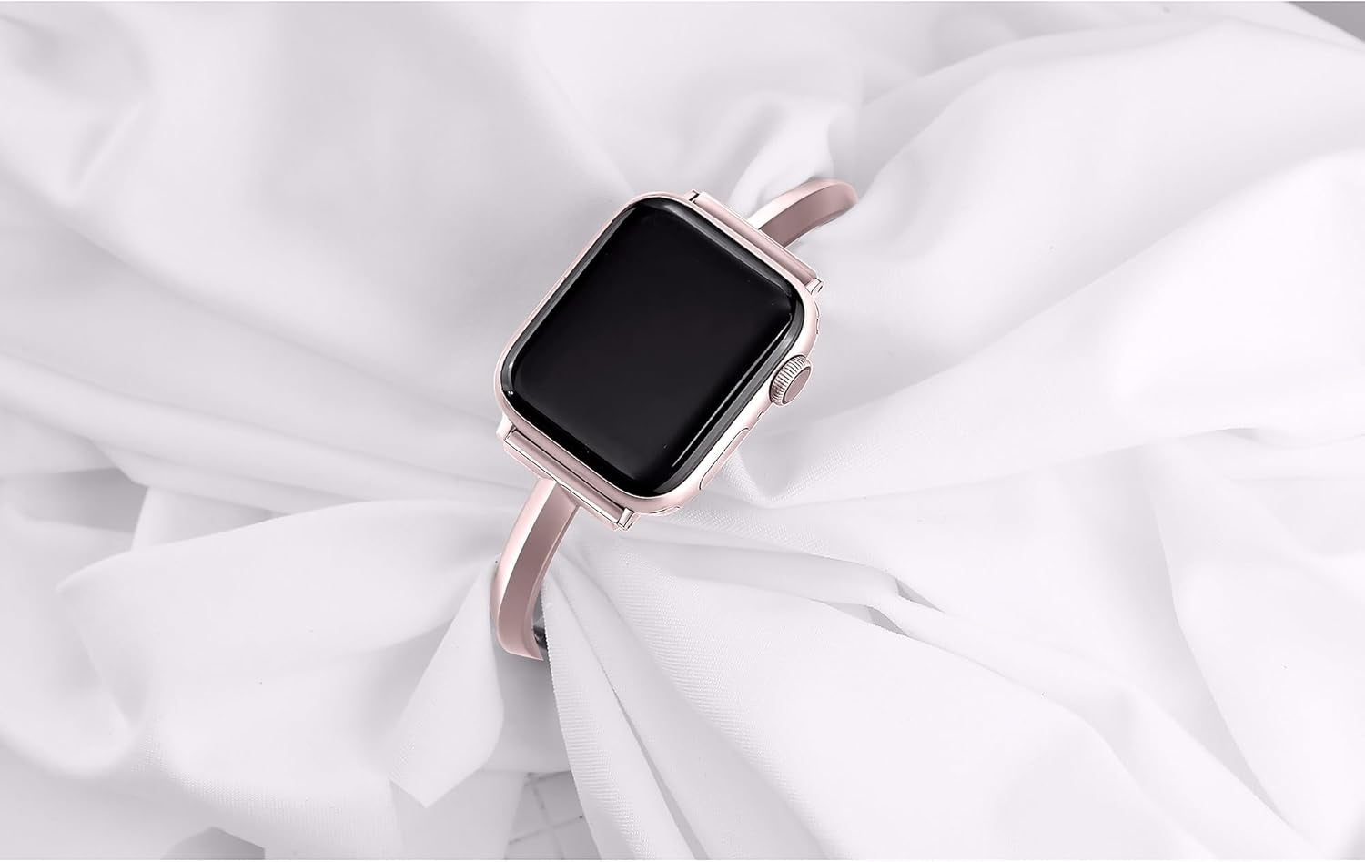 Stainless Steel Band Compatible with Apple Watch Band 38Mm 40Mm 41Mm 42Mm 44Mm 45Mm Iwatch SE Series 9 8 7 6 5 4 3 2 1, Slim Versatile Bangle Bracelet for Women
