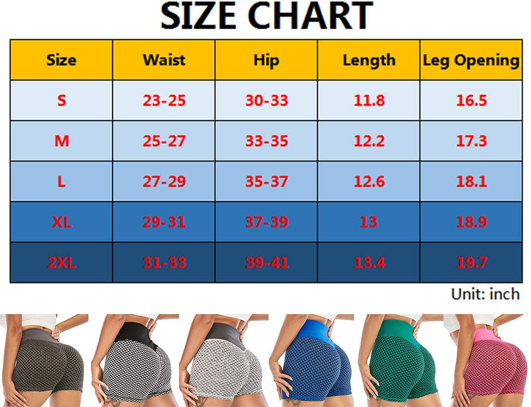 Women'S Butt Lifting Yoga Shorts High Waisted Ruched Booty Shorts Gym Workout Hot Pants