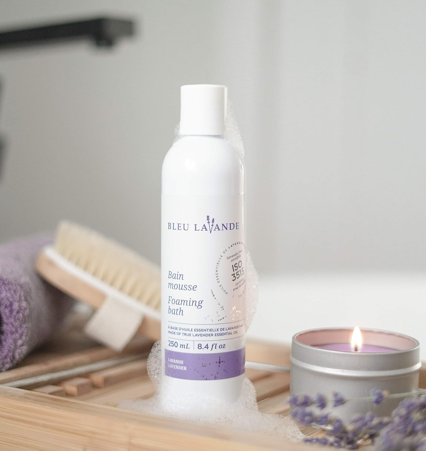 - Natural Lavender Foaming Bath - Made with Certified Premium & 100% Pure True Lavender Essential Oil - Soothing, Natural, Cruelty-Free and Vegan - No Artificial Fragrances - 8.4 Fl Oz TLBH