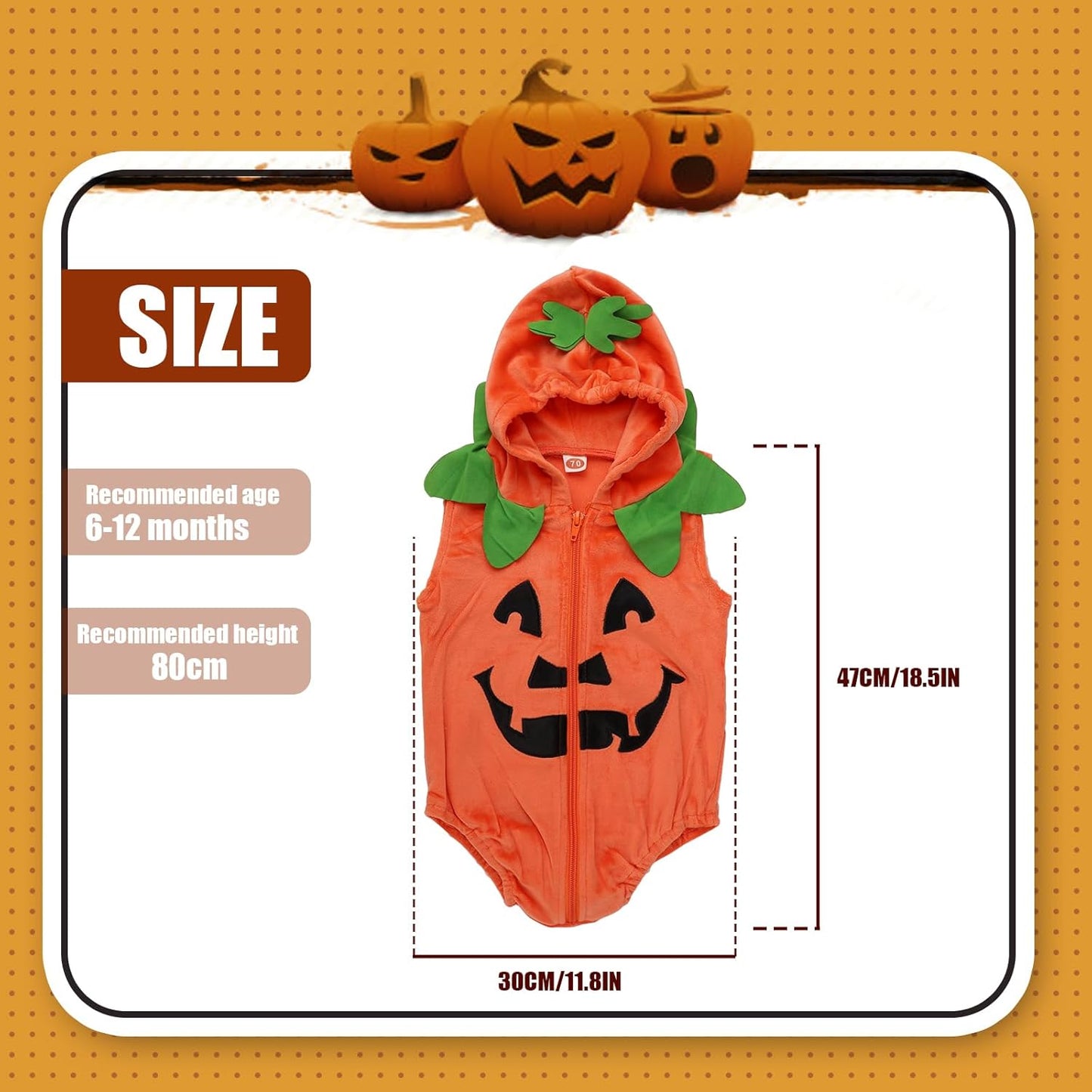 Cute Baby Halloween Pumpkin Costume, Halloween Pumpkin Costume Kids Halloween Costumes for Halloween Decorations