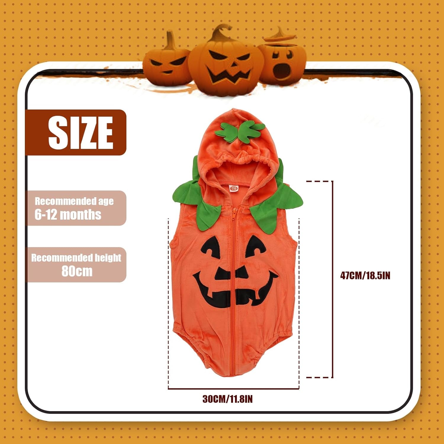 Cute Baby Halloween Pumpkin Costume, Halloween Pumpkin Costume Kids Halloween Costumes for Halloween Decorations