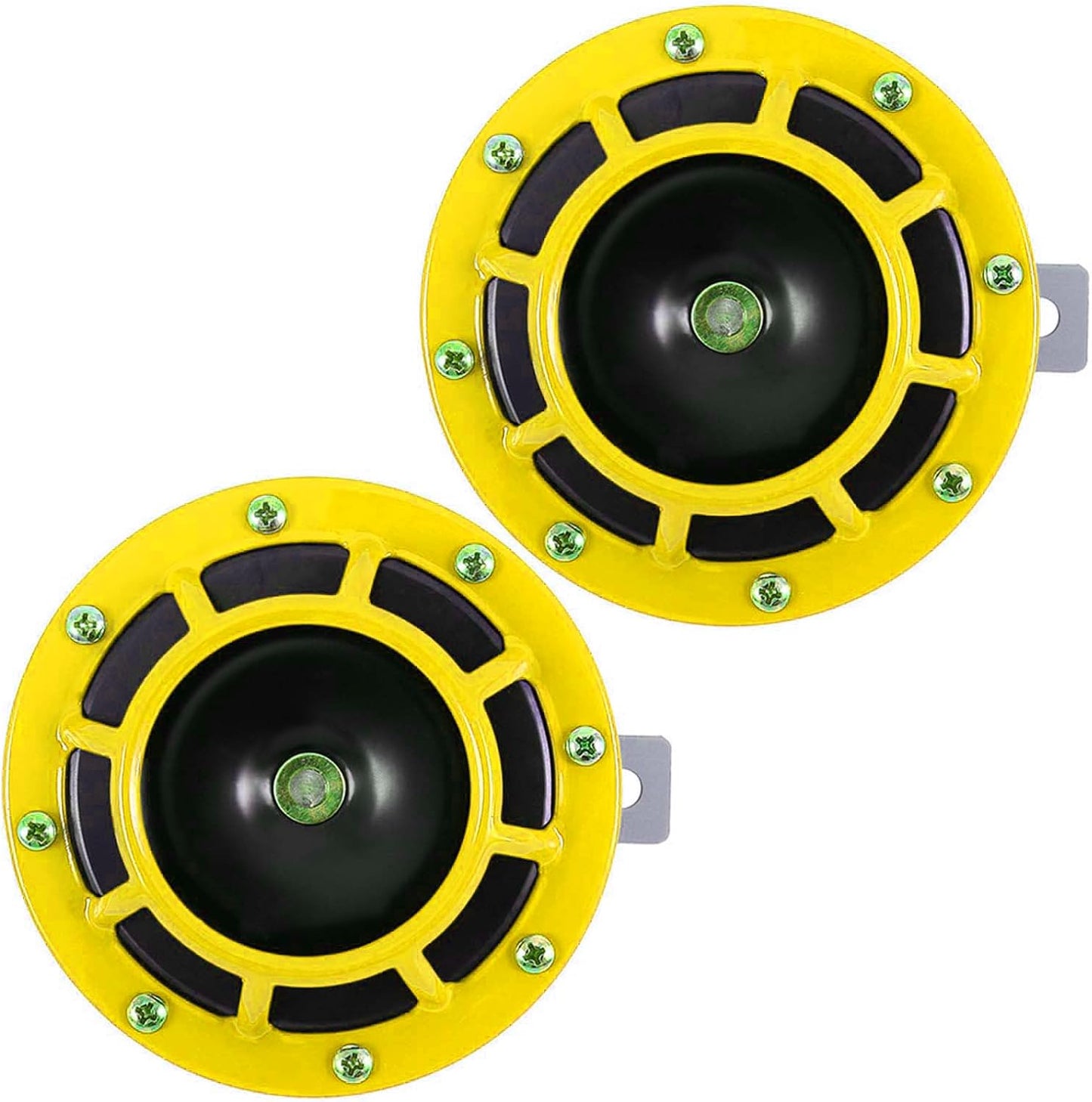 300DB Super Loud Train Horns for Truck, 2Pcs 12V Car Horn Kits, Loud Dual-Tone Waterproof Electric Air Horns, Automotive Accessories Universal for Cars Pickup Trucks Motorcycle Bike Boat (Black) TRUCK DRIVER