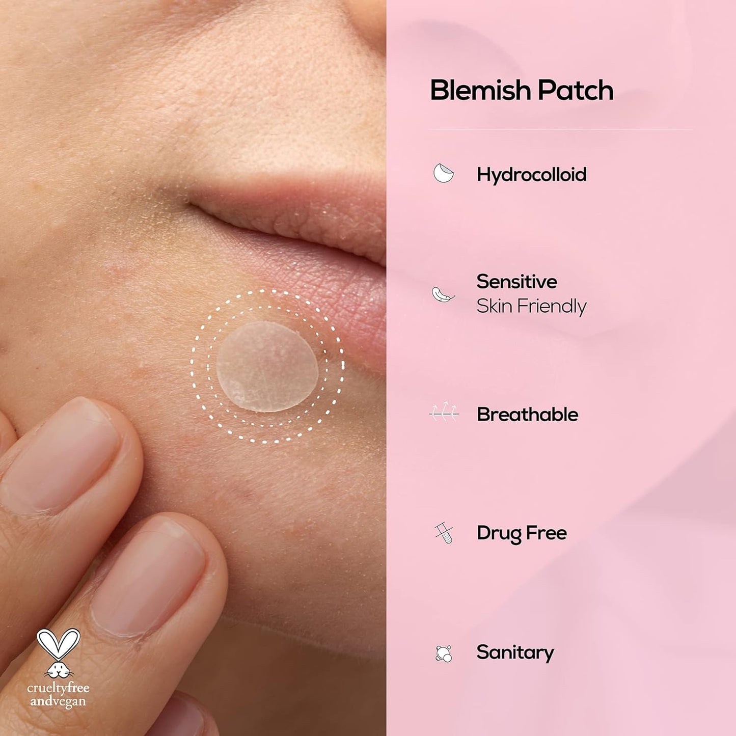 on the Go Blemish Patch, 108 Count, Pimple Patch Dispenser, Shrinks Pimples, Protects from Finger-Picking and Dirt, Absorbs Fluid, Acne Spot Patches, Invisible Pimple Patches, Korean Skincare