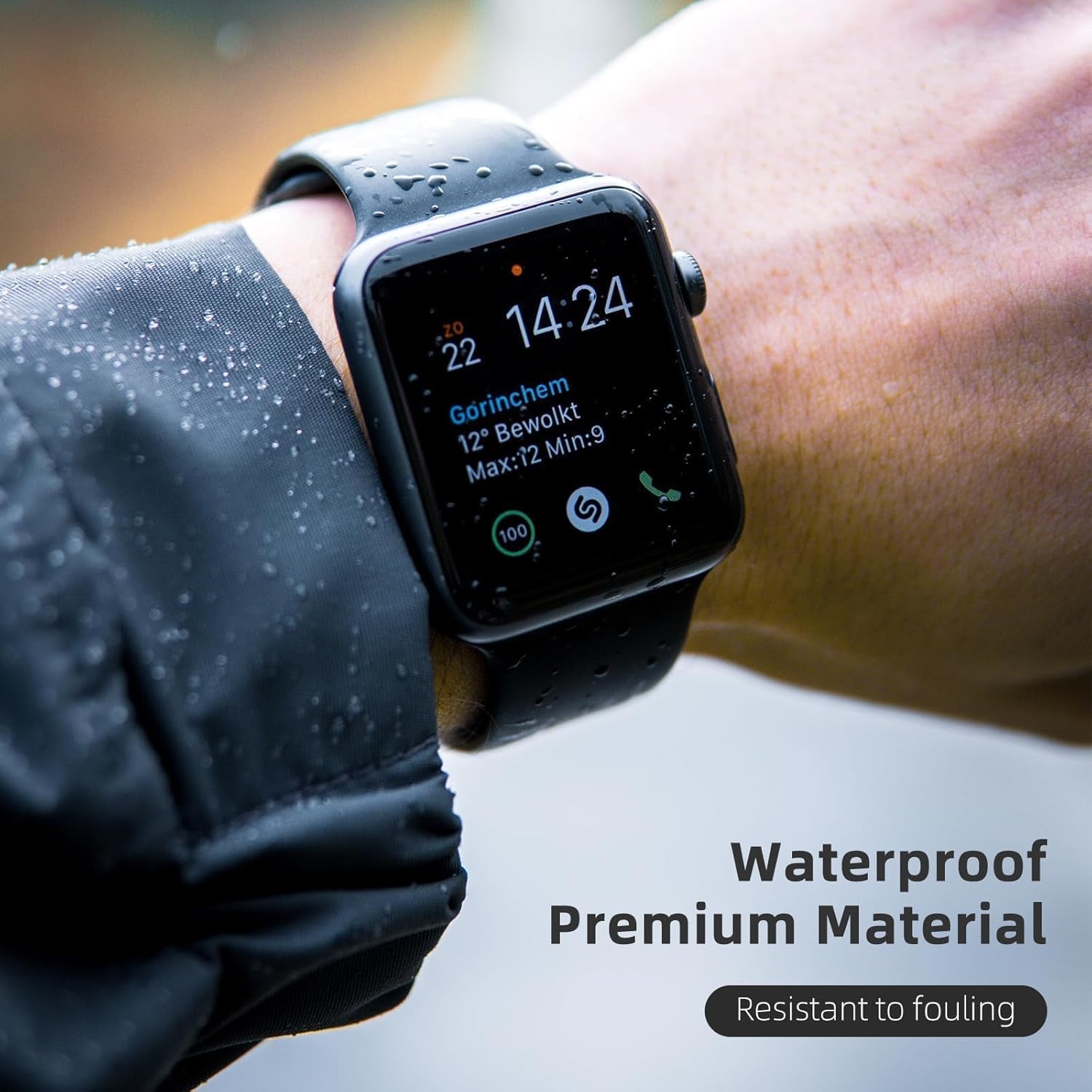 Sport Bands Compatible with Apple Watch Band 38Mm 40Mm 41Mm 42Mm 44Mm 45Mm 49Mm,Soft Silicone Waterproof Strap Compatible with Iwatch Apple Watch Series 9 Ultra 8 7 6 5 4 3 2 1 SE Universal