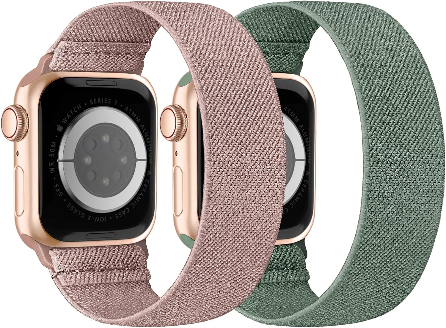 Stretchy Nylon Solo Loop Bands Compatible with Apple Watch Band 38Mm 40Mm 41Mm 42Mm 44Mm 45Mm 49Mm Iwatch Series 9 8 7 SE 6 5 4 3 2 1 Ultra 2 SE, Sport Elastic Strap Wristband for Women Men