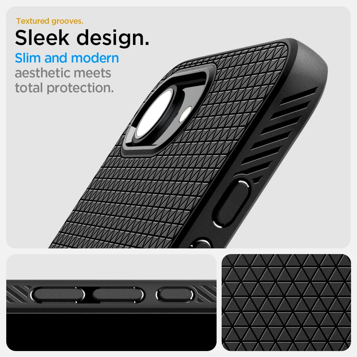 for Iphone 16E Case, Liquid Air Magfit [Compatible with Magsafe Accessories] [Military-Grade Protection] - Matte Black