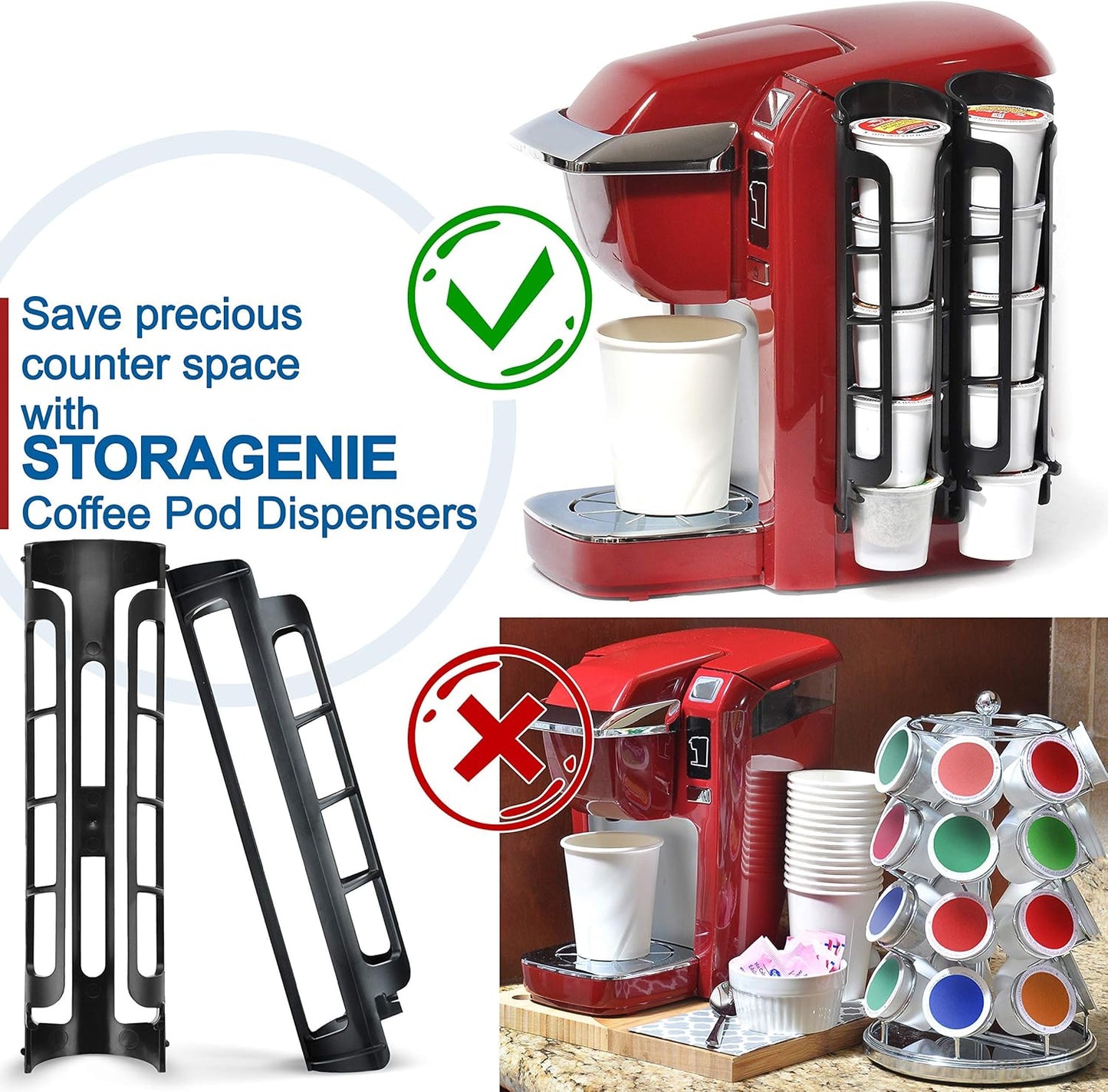 K Cup Holders, Coffee Pod Holders for Keurig, Kcup Holders, Space Saving K Pod Storage | Organizer, Perfect for Counters Small Space