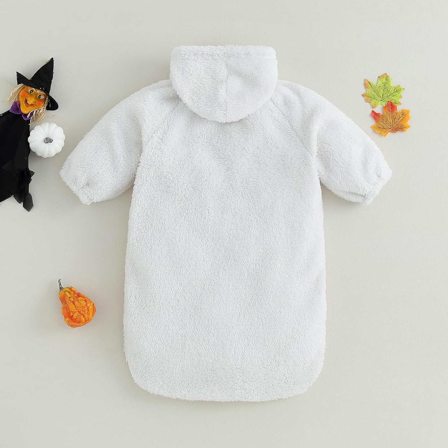 Baby Girl Boy Halloween Costumes Ghost Long Sleeve Hoodie Romper Jumpsuit Cute Baby Halloween Outfit