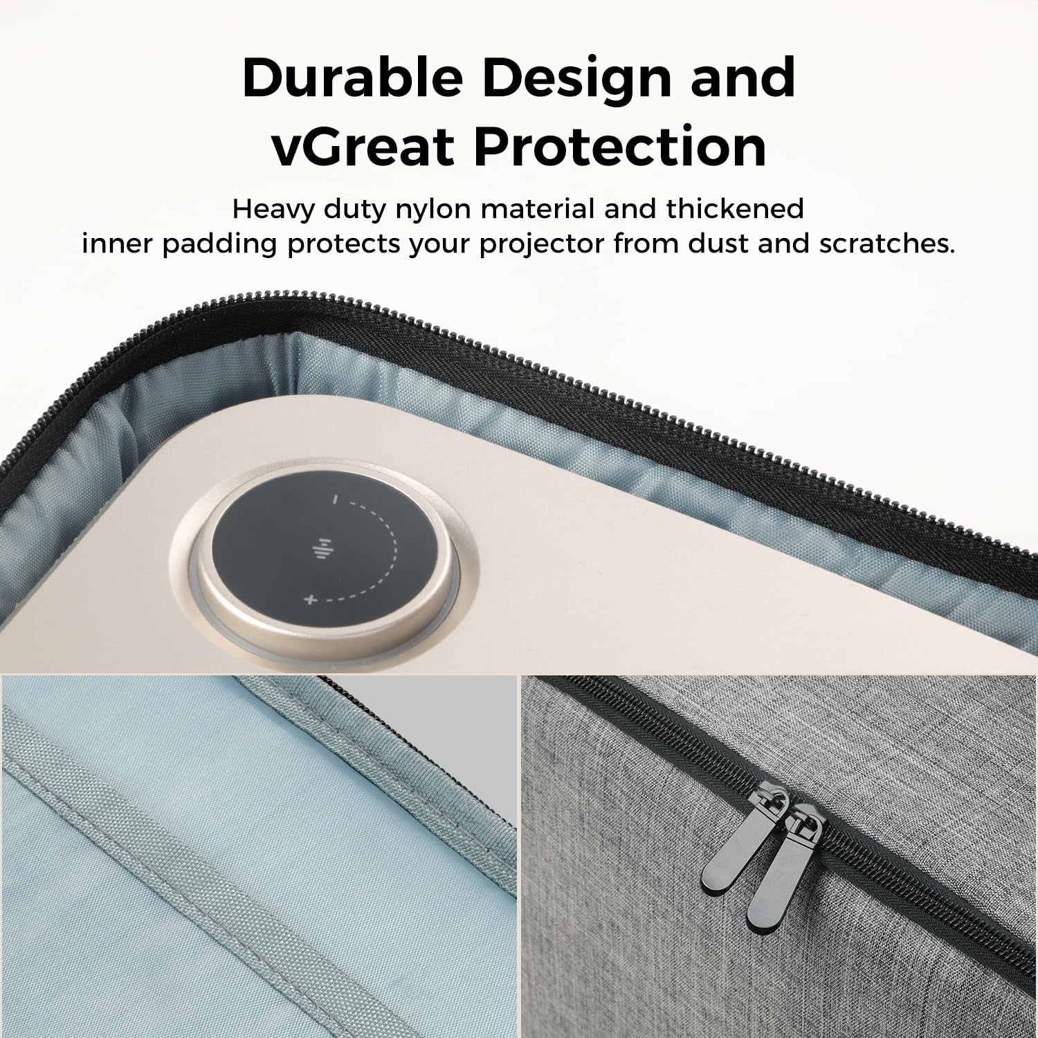 BOOM 3 Accessories Set: Grey Carry Case & 47.24" Fixed Height Projector Floor Stand. Portable Storage, 1/4-Inch Screw, Ideal for Travel & Projection