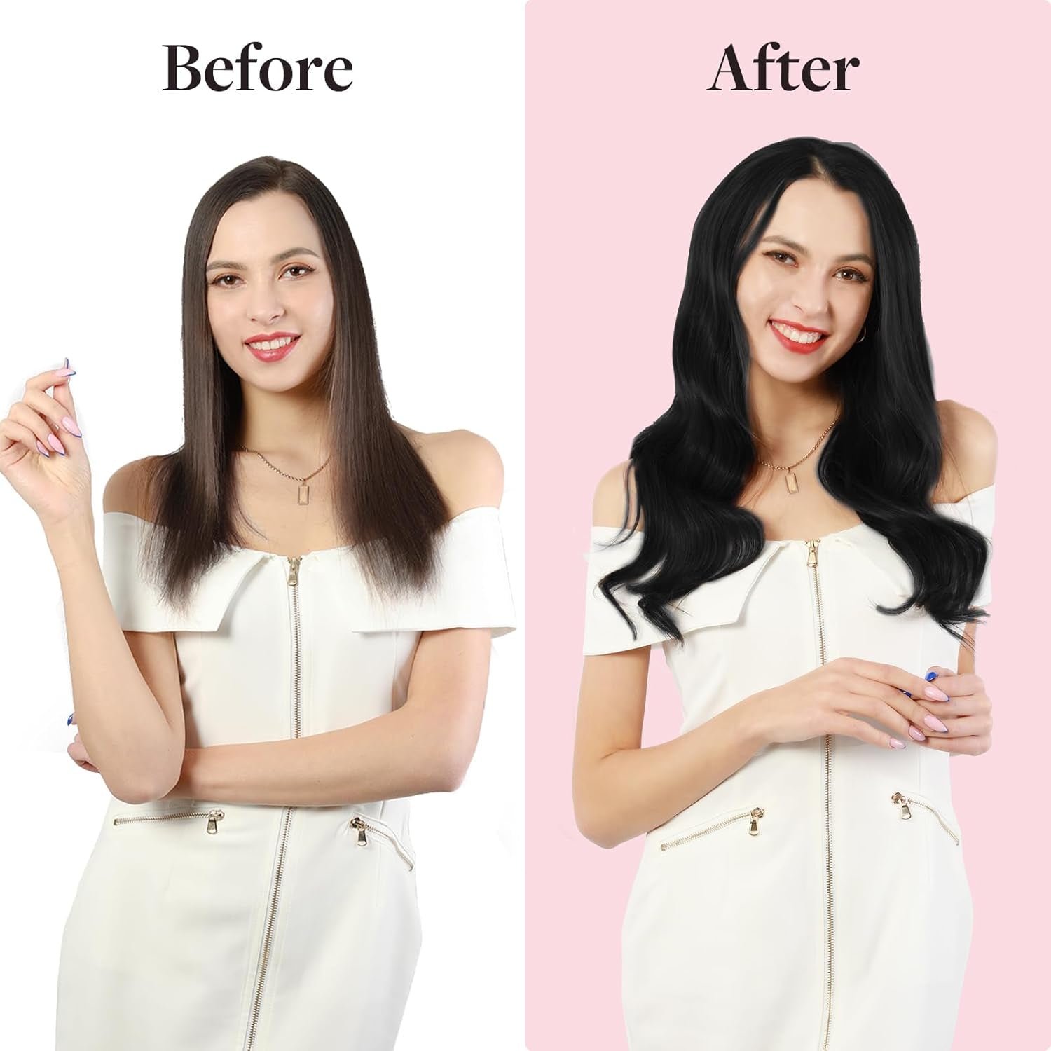 Hair Extensions Clip in Real Human Hair  Remy Clip in Hair Extensions Real Human Hair Long Straight Hair Extensions Natural Hair for Woman (#1 Jet Black, 16)