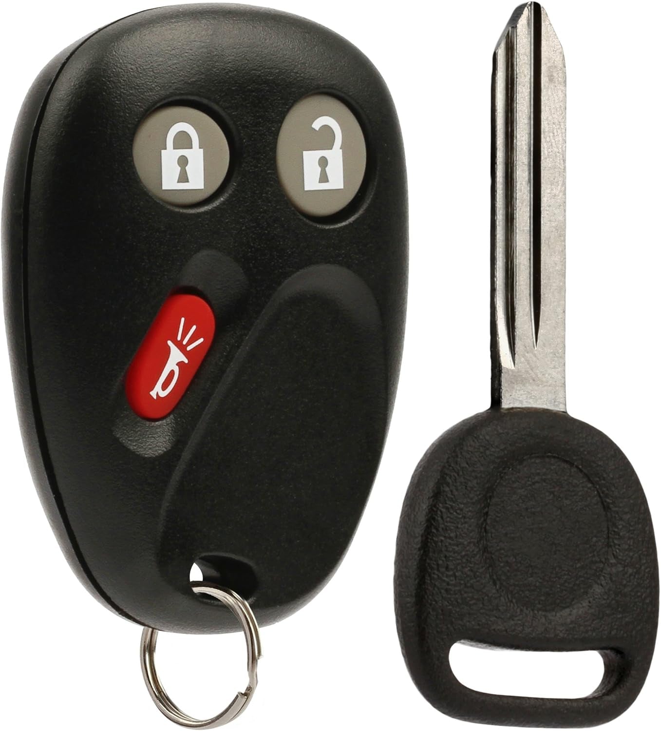 Key Fob Keyless Entry Remote with Ignition Key Fits 2003-2006 Chevy Avalanche Equinox Silverado SSR Suburban Tahoe / GMC Sierra Yukon / Hummer H2 / Pontiac Torrent / Saturn Vue (LHJ011), Set of 2