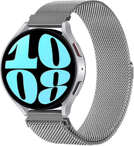 Milanese for Samsung Galaxy Watch 7/6/5/4/FE Band 40Mm 44Mm/Galaxy Watch 6 Classic 47Mm 43Mm/4 Classic 46Mm 42Mm,20Mm Watch Band Magnetic Mesh Metal Strap for Amazfit Bip U Pro/Gts/Active 2