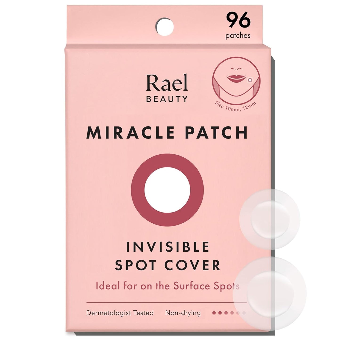 Pimple Patches, Miracle Invisible Spot Cover - Hydrocolloid Acne Patch, Treatment for Breakouts, Absorbs Zits & Blemish, Korean Skin Care, 2 Sizes (96 Count)