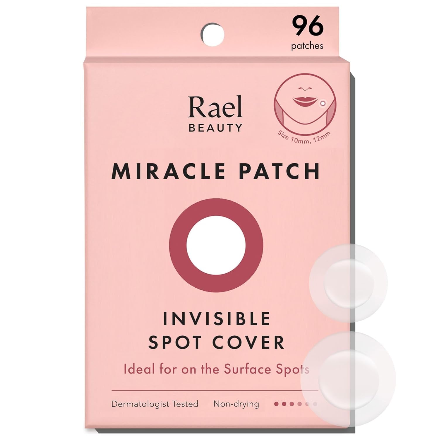 Pimple Patches, Miracle Invisible Spot Cover - Hydrocolloid Acne Patch, Treatment for Breakouts, Absorbs Zits & Blemish, Korean Skin Care, 2 Sizes (96 Count)