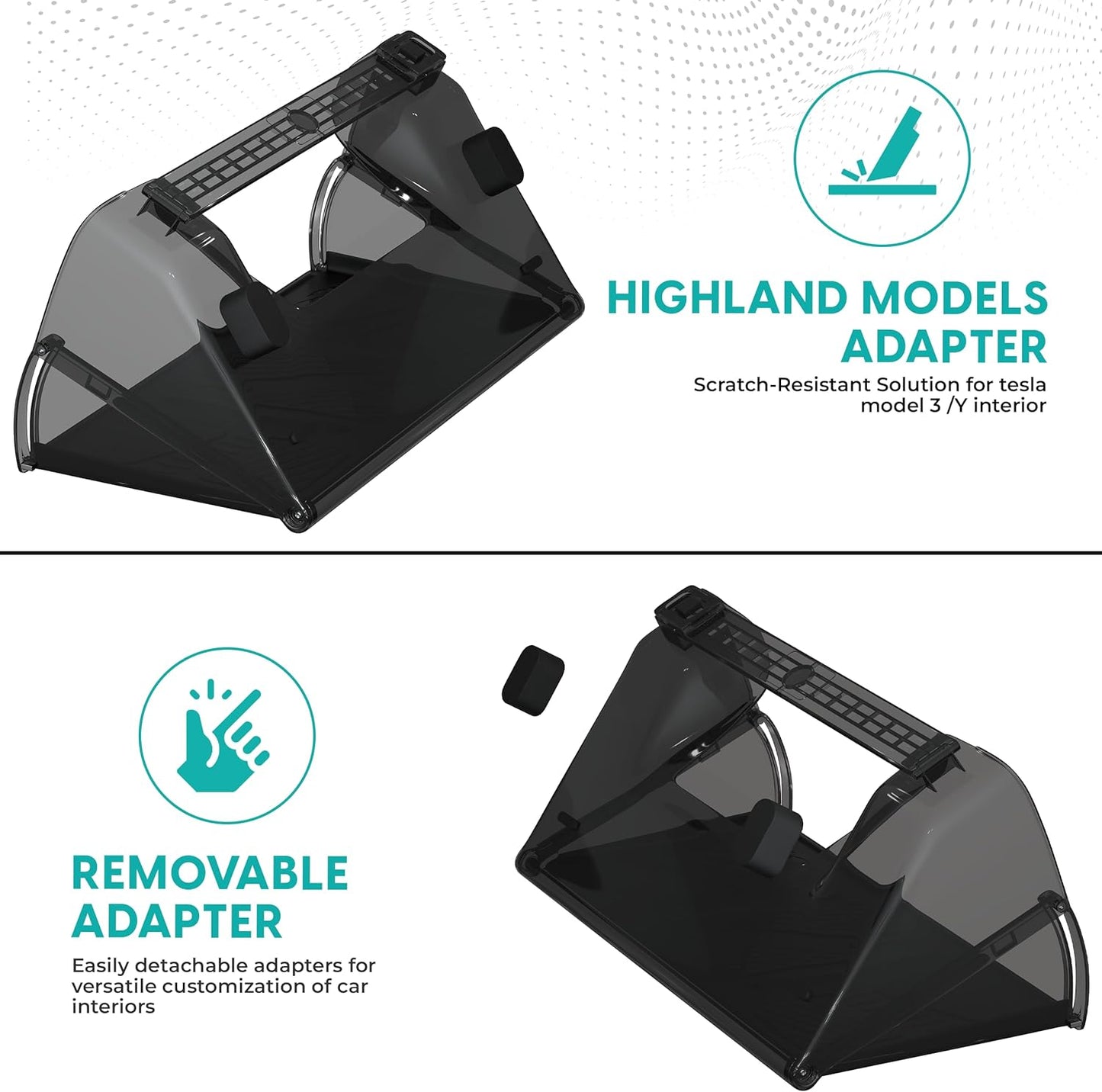 Hidden under Screen Storage for Tesla Model Y and 3 2016-2024 – Consoles and Organizers Accessories for Center Console Organizer Hidden Shelf Phone Magnetic Caddy Holder
