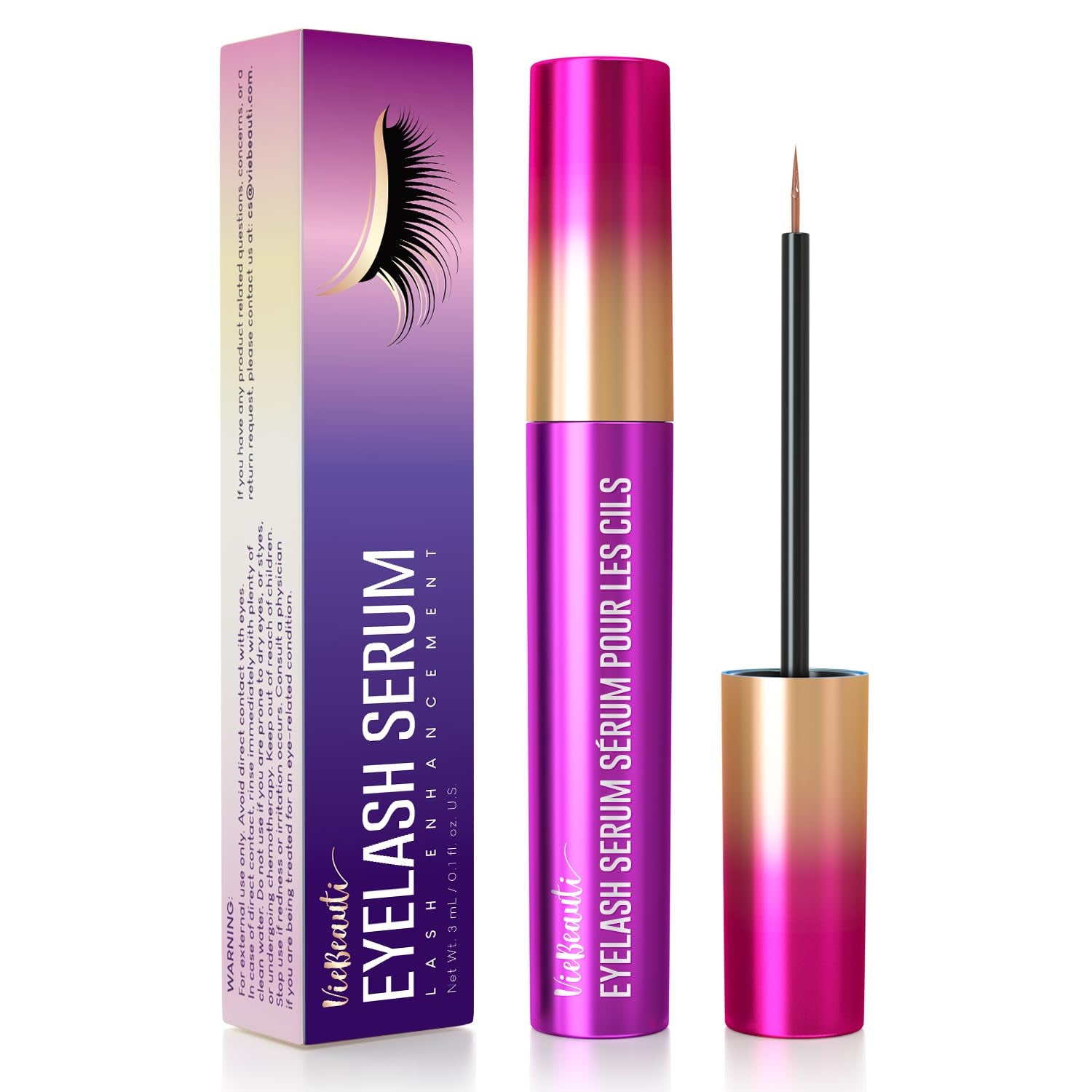 Premium Eyelash Growth Serum: Lash Enhancing Serum with Advanced Formula to Boost Longer Fuller and Thicker Luscious Lashes 0.1 Fl. Oz.