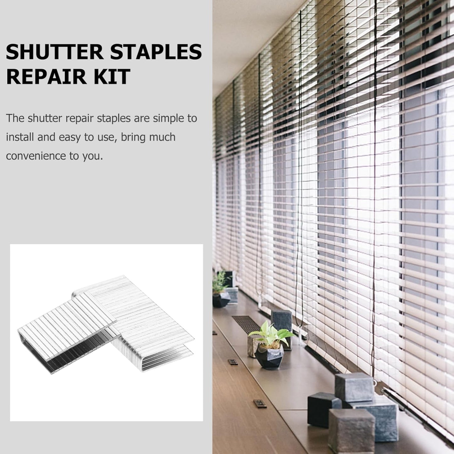 40Pcs Shutter Nails Shutter Staples Plantation Shutter Repair Kit Blinds for Windows Indoor Window Shutters Wood Shutters Exterior Plantation Shutters Tilt Rod Standard Staples