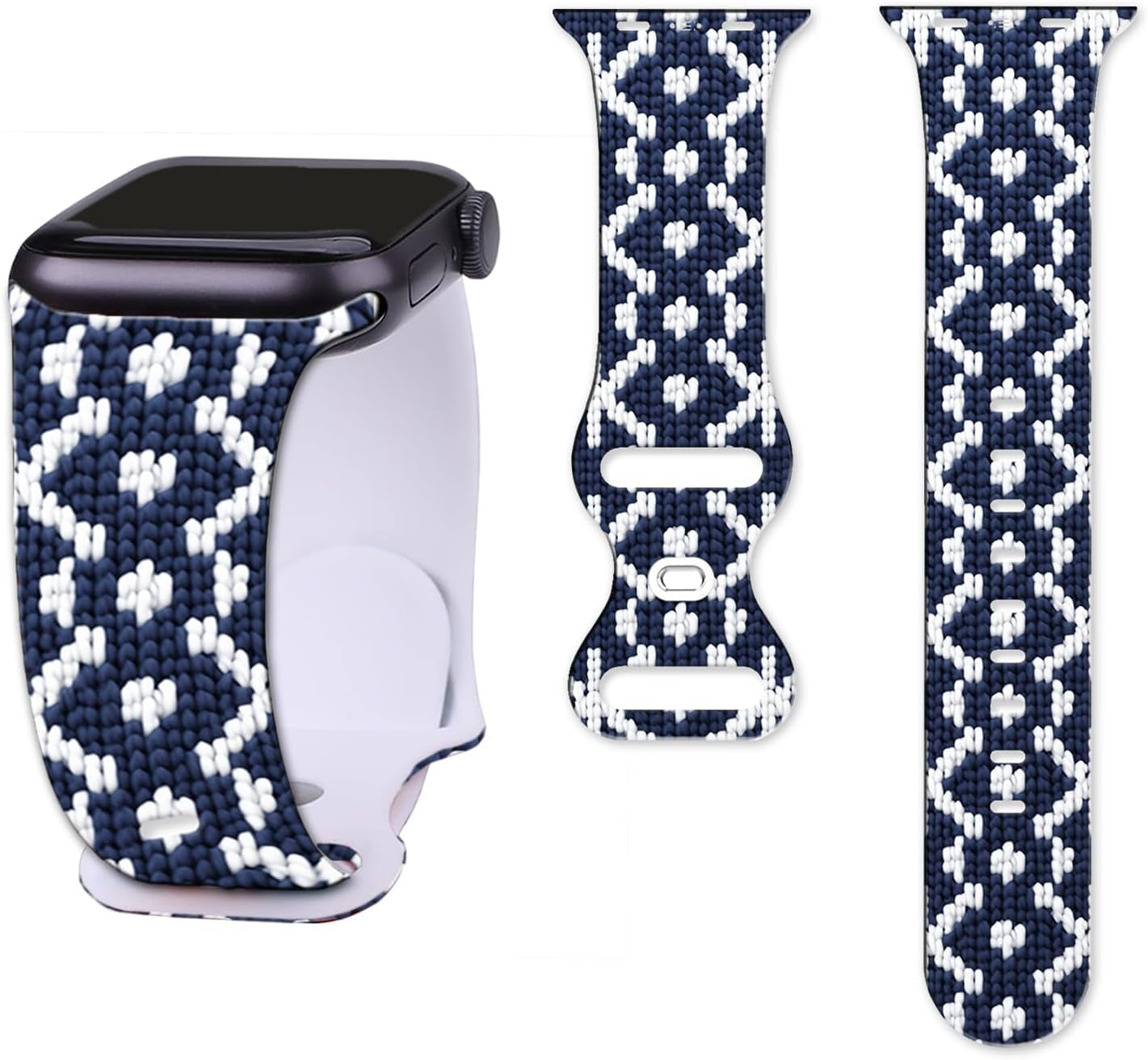Sport Band Fantasy Printed Compatible with Apple Watch Bands 49Mm 45Mm 44Mm 42Mm 41Mm 40Mm 38Mm Women Men Girl, Silicone Fadeless Pattern Design Strap for Iwatch Series 9,8,7,6,5,4,3,2,1,SE