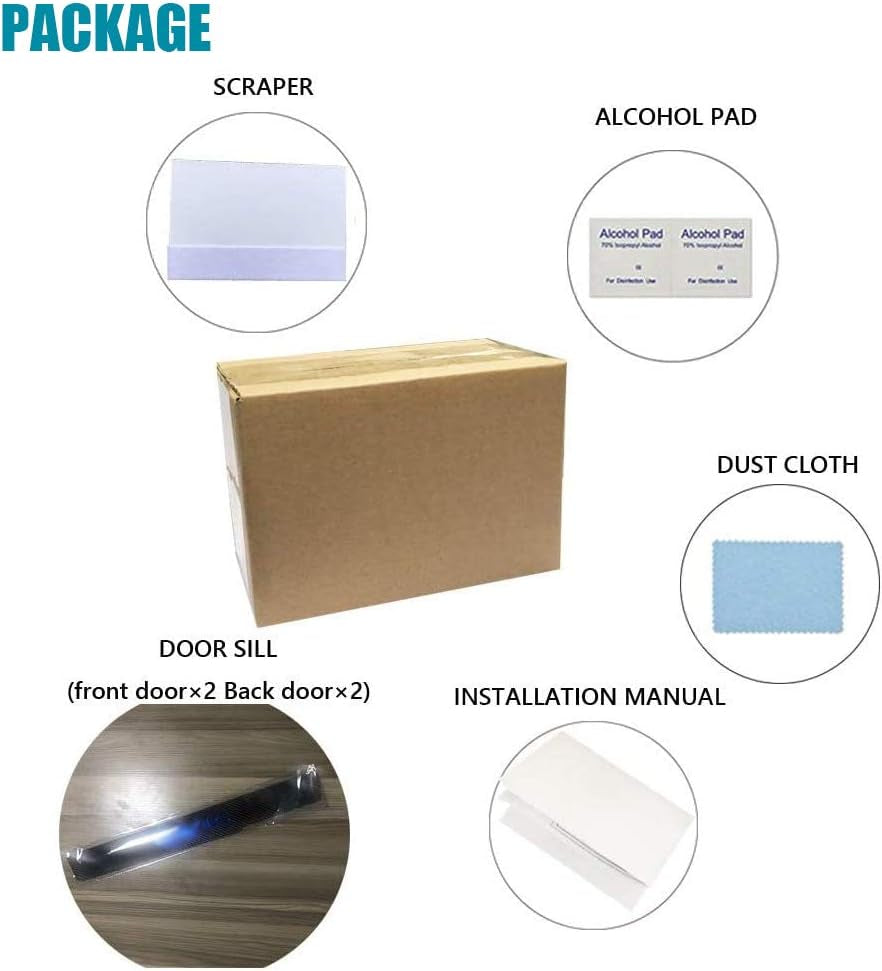 for 2006-2023 2024 2025 CRV CR-V Carbon Fiber Style Leather Door Sill Protector Anti-Dirty Scuff Plate Cover Guard Sills Protector Trim,Welcome Pedal Protect 4PCS -SLIVER