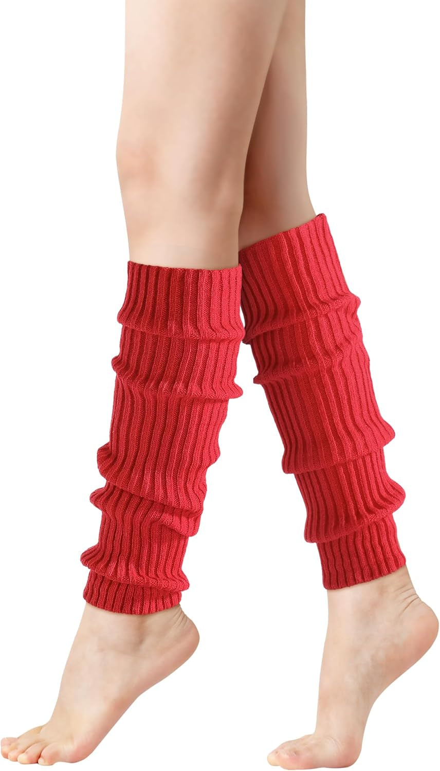 Leg Warmers for Women - Leg Warmers 80S Ribbed Knitted Long Socks for Yoga Party Sports Fashion Accessories