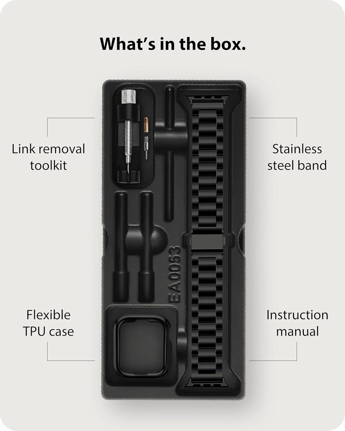 Compatible Apple Watch Bands 49Mm 45Mm 44Mm 42Mm 41Mm 40Mm 38Mm, Stainless Steel Iwatch Band with Case for Apple Watch Ultra2 Ultra Series 9 8 7 6 5 4 3 2 1 SE SE2, 42Mm 44Mm 45Mm Black