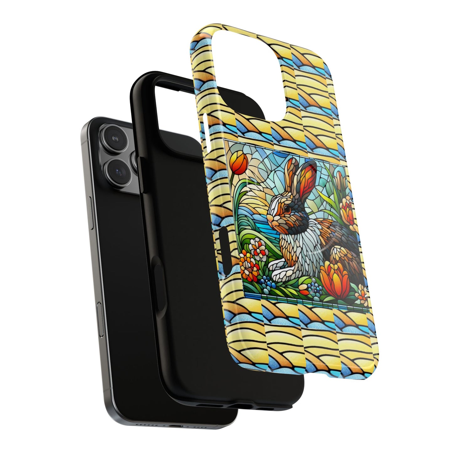 Dutch Rabbit Animal Stained Glass Design Tough Magnetic Cases