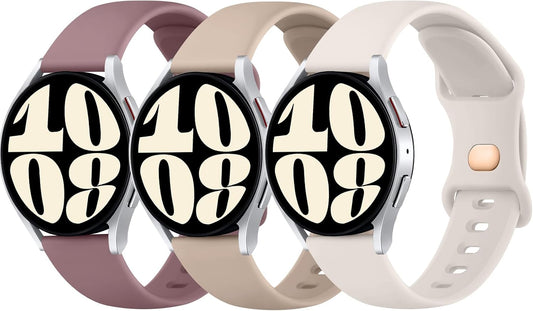 Bands Compatible with Samsung Galaxy Watch 6 Band 40Mm 44Mm, Samsung Galaxy Watch 6 Classic Bands 43Mm 47Mm, 20Mm Soft Silicone Sport Replacement Strap for Galaxy Watch 6 Band Women Men