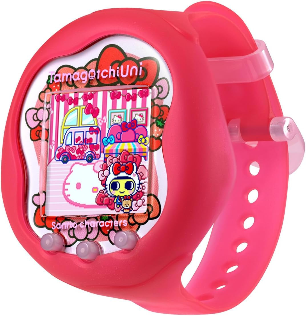 Bandai  Uni Sanrio Characters | 50Th Anniversary Hello Kitty Virtual Pet Based on the  Original 90S Toy | Connect with Friends Worldwide with This Wearable Electronic Game BanUK