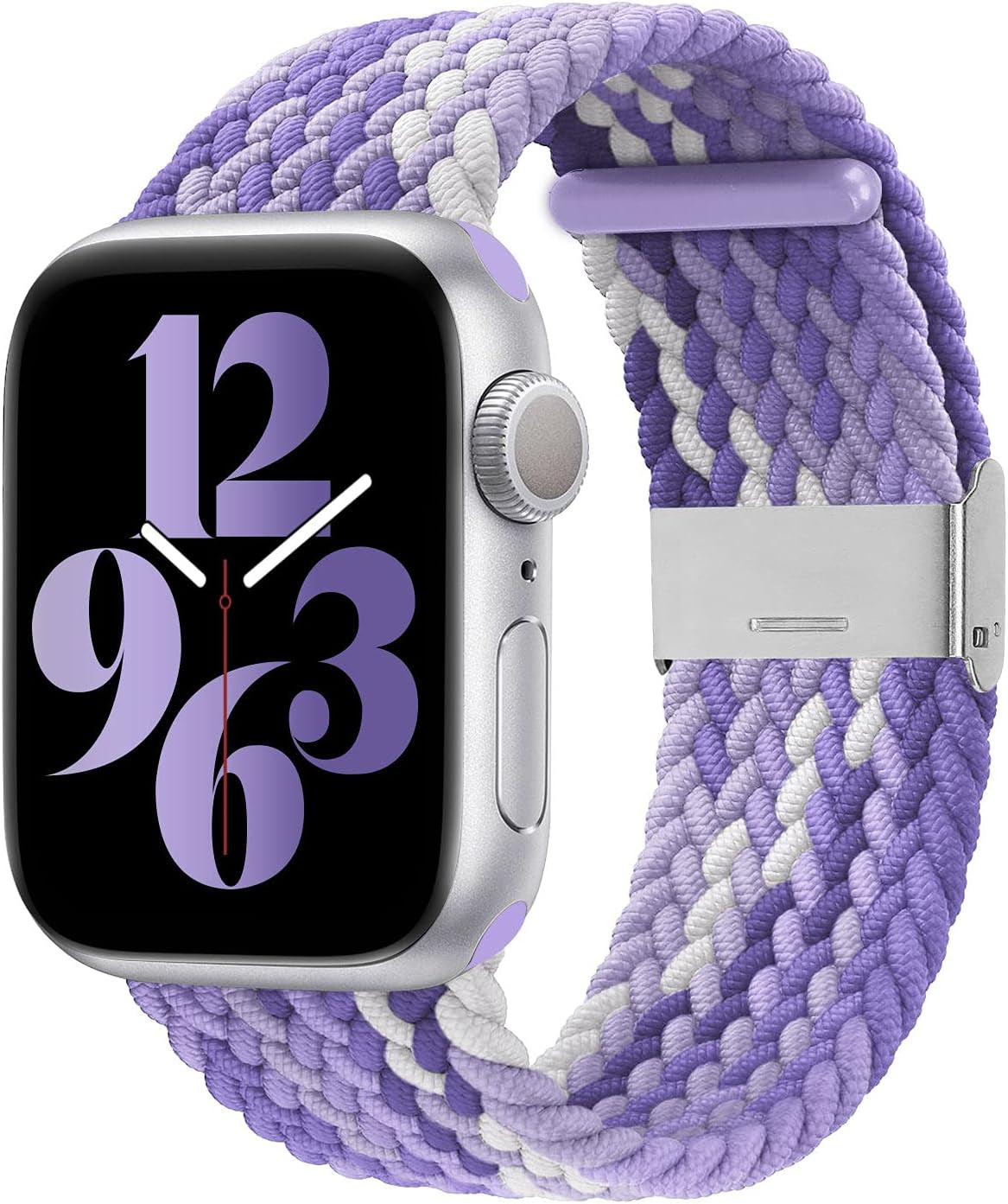 Compatible with Apple Watch Bands 44Mm 40Mm 38Mm 42Mm 41Mm 45Mm 46Mm 49Mm, Iwatch Bands Women Men,Adjustable Braided Solo Loop Elastic Sport Band for Iwatch Ultra SE Series 10/9/8/7/6/5/4