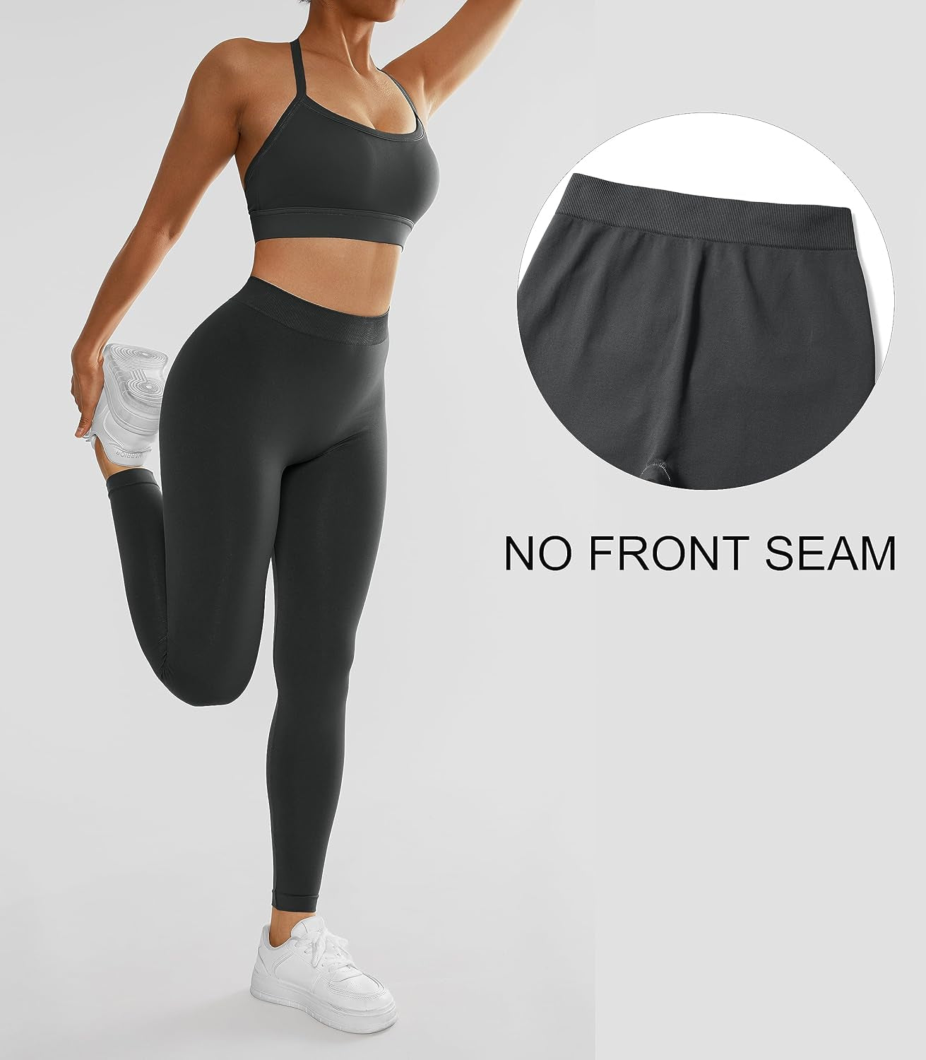 V Back Scrunch Leggings for Women Butt Lifting High Waisted Workout Yoga Pants