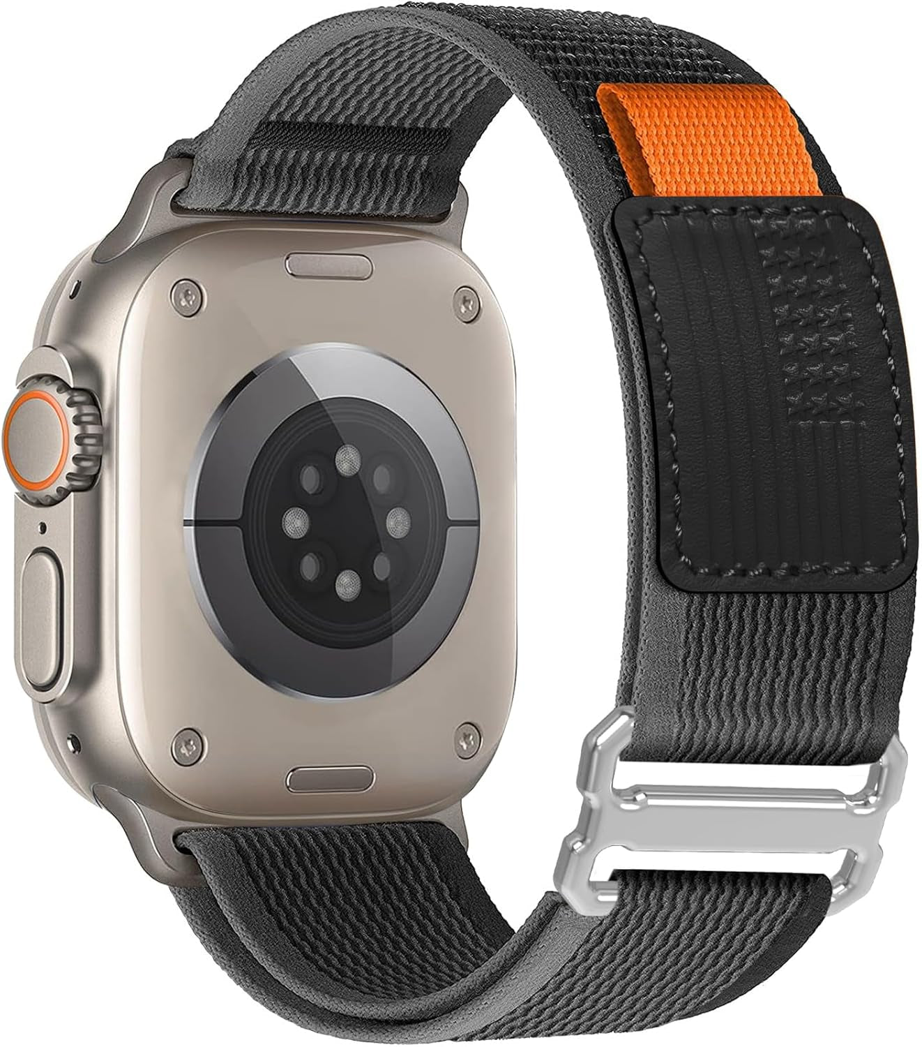 Trail Loop Nylon Band - Compatible with Apple Watch Ultra 2 Band/Ultra Band 49Mm 45Mm 44Mm Men Women, Braided Elastic Weave Sport Strap for Iwatch Ultra 2, Iwatch Ultra Series 10 46Mm SE/9/8/7/6/5/4