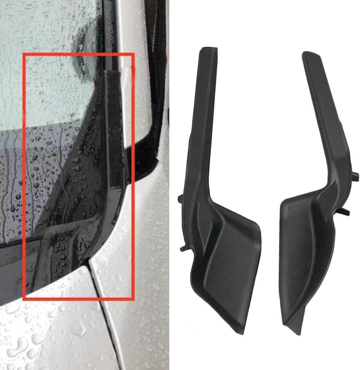 2Pcs Front Windshield Wiper Side Cowl Extension Cover Trim for 2020 2021 2022 Toyota RAV4