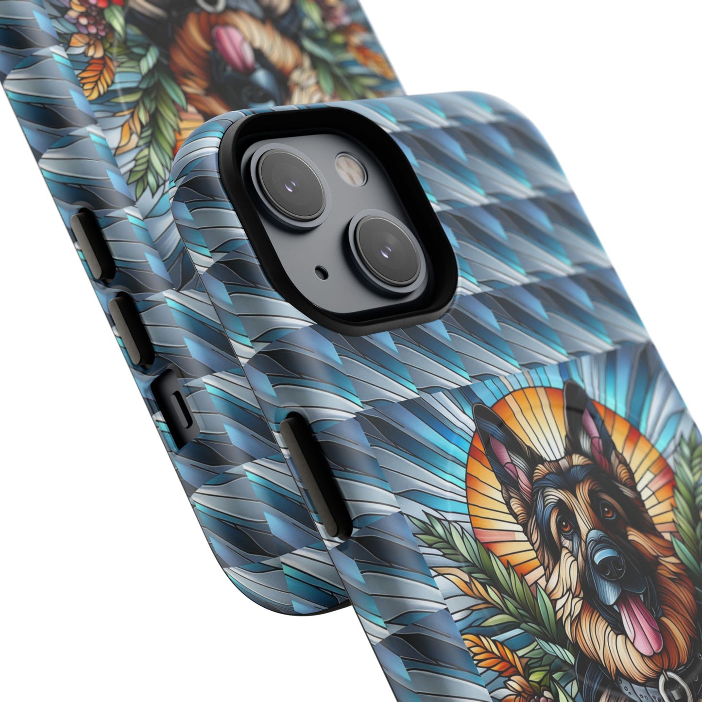 German Shepherd Stained Glass Tough Magnetic Cases