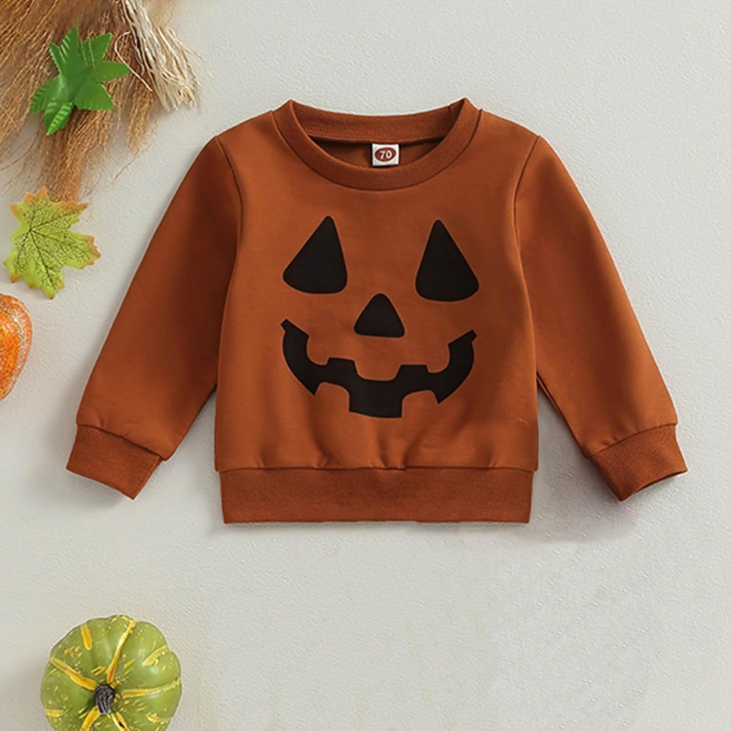 Halloween Baby Girl Boy Outfits Pumpkin Sweatshirt Long Sleeve Hoodies Halloween Baby Costume Toddler Fall Clothes