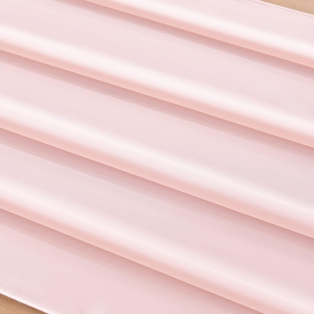 10Ft Blushing Pink Chiffon Table Runner 29X120 Inches Wedding Runner Sheer Thanksgiving Christmas Bridal Shower Decorations