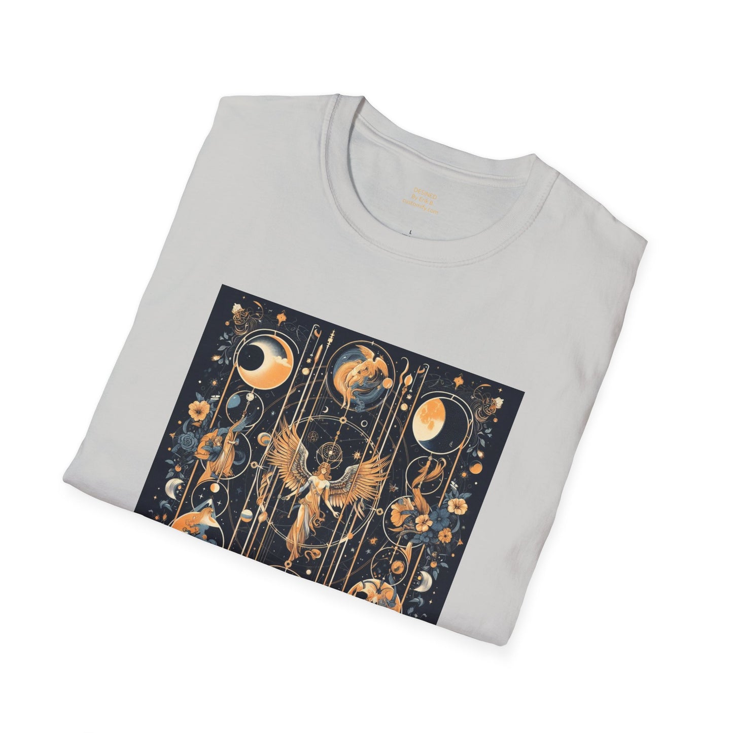 Celestial tarot design By Erik B. Unisex Softstyle T-Shirt