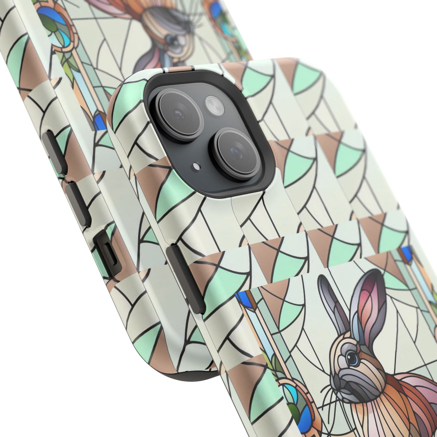 Flemish Giant Rabbit Animal Stained Glass Design Magnetic Tough Cases