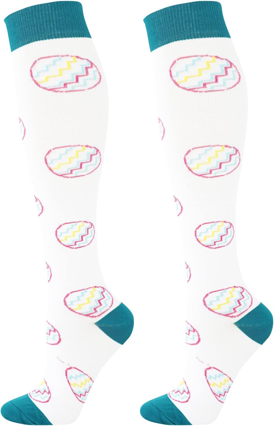 Junely Compression Socks for Women Knee High Festival Socks for Running Work Support Nurses Pregnancy Travel