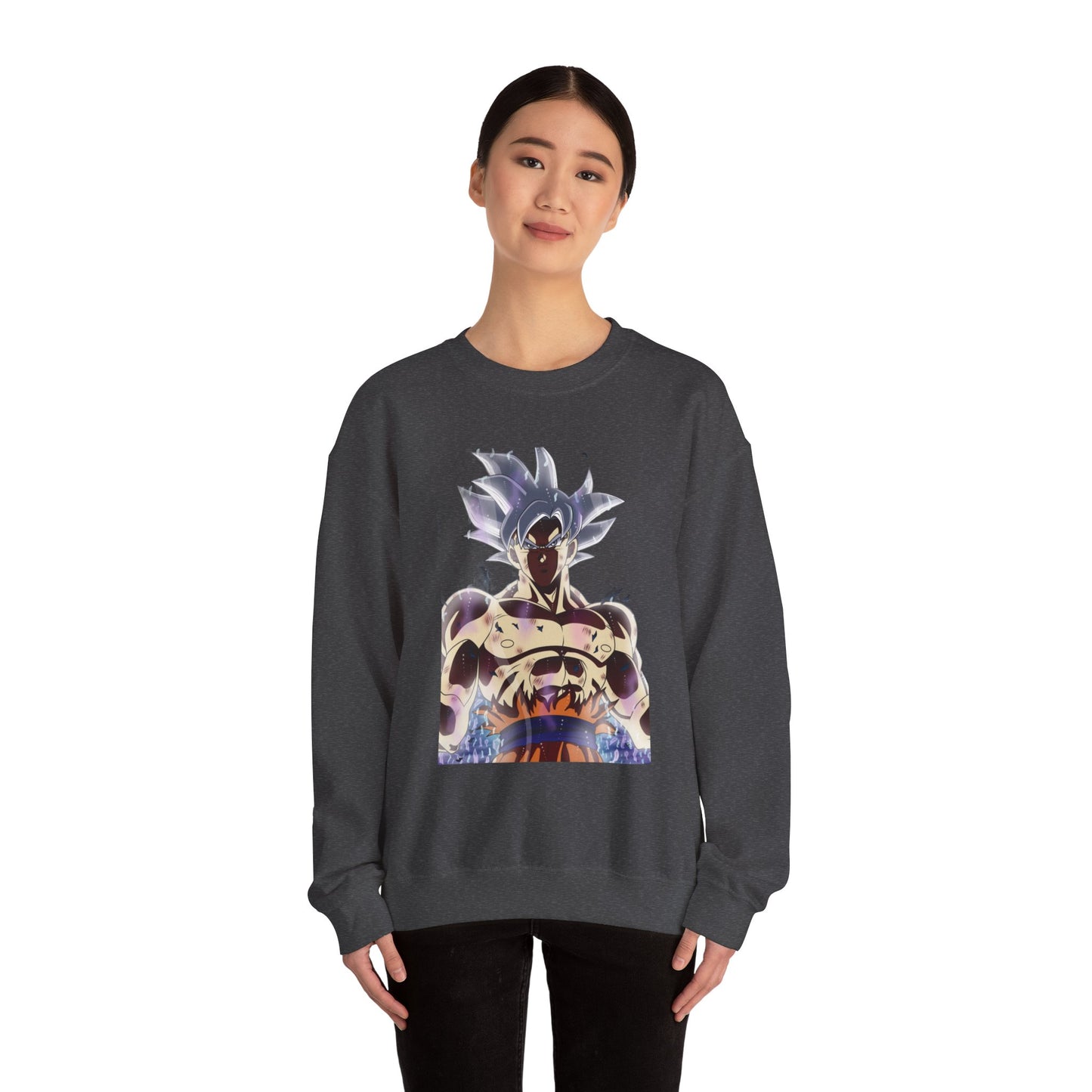 Dragon Ball Super Goku Crewneck Sweatshirt - Ultra Power White Hair Design