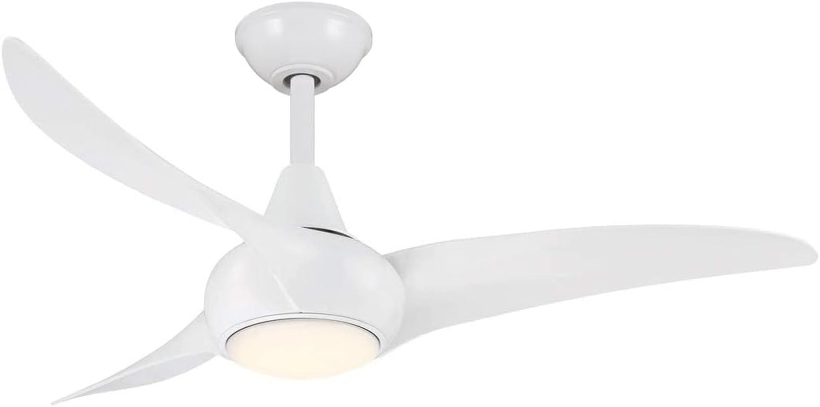 F845-WH Light Wave 44" Ceiling Fan with LED Light and Remote Control in White Finish