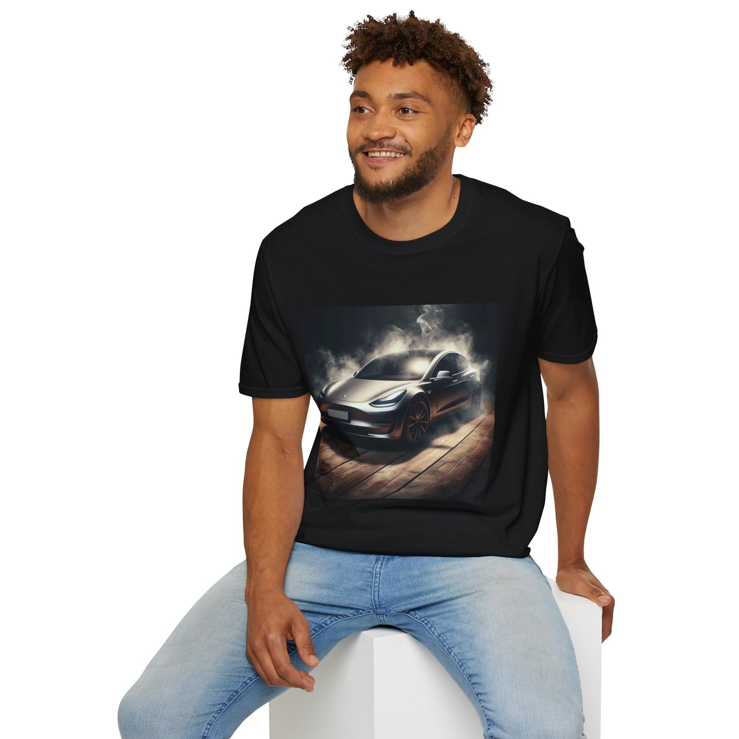 Smoked Out Tesla Model Unisex T-Shirt