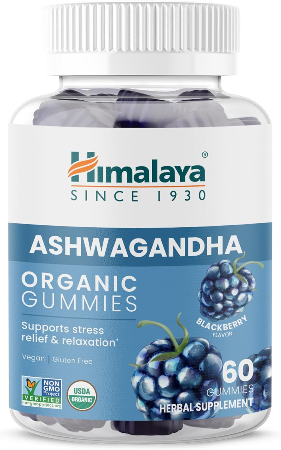 Organic Ashwagandha, 60 Day Supply, Herbal Supplement for Stress Relief, Energy Support, Occasional Sleeplessness, Organic, Non-Gmo, Vegan, Gluten Free, 670 Mg, 60 Caplets TLBH