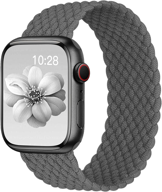 Braided Solo Loop for Apple Watch Band 40Mm 42Mm 41Mm 38Mm 44Mm 46Mm 45Mm Ultra/2 49Mm Men/Women,Stretchy Nylon Sport Wristband Strap for Iwatch Bands Series 10/9/8/7/6 5/4/3/SE 40 44 42 41 45 46 Mm