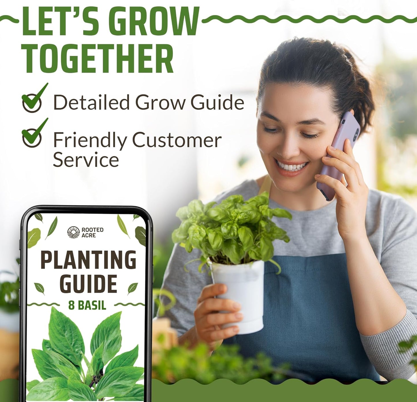 8 Basil Seeds Pack - 4000 High Germinating Fresh Basil Seeds - Thai, Genovese, Lemon, Tulsi Holy Basil, & More Culinary Herb Seeds - Non GMO, USA Heirloom Basil Seeds for Planting TLBH