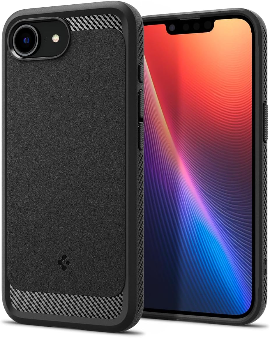 for Iphone 16E Case, Rugged Armor Magfit [Compatible with Magsafe Accessories] [Military-Grade Protection] - Matte Black