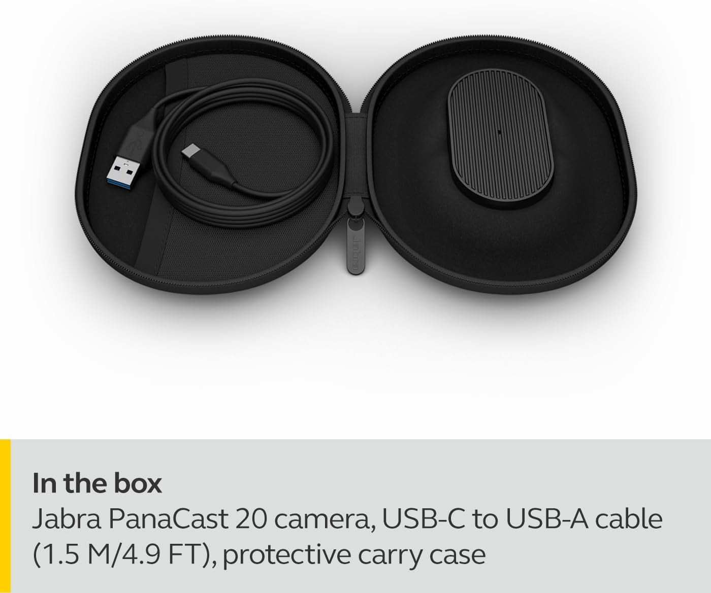 Panacast 20 4K Video Conferencing Camera - Flexible Plug & Play Personal Video Solution Computer Webcam with Ai-Powered 4K Ultra-Hd, Intelligent Zoom, and Lighting Optimization - Black