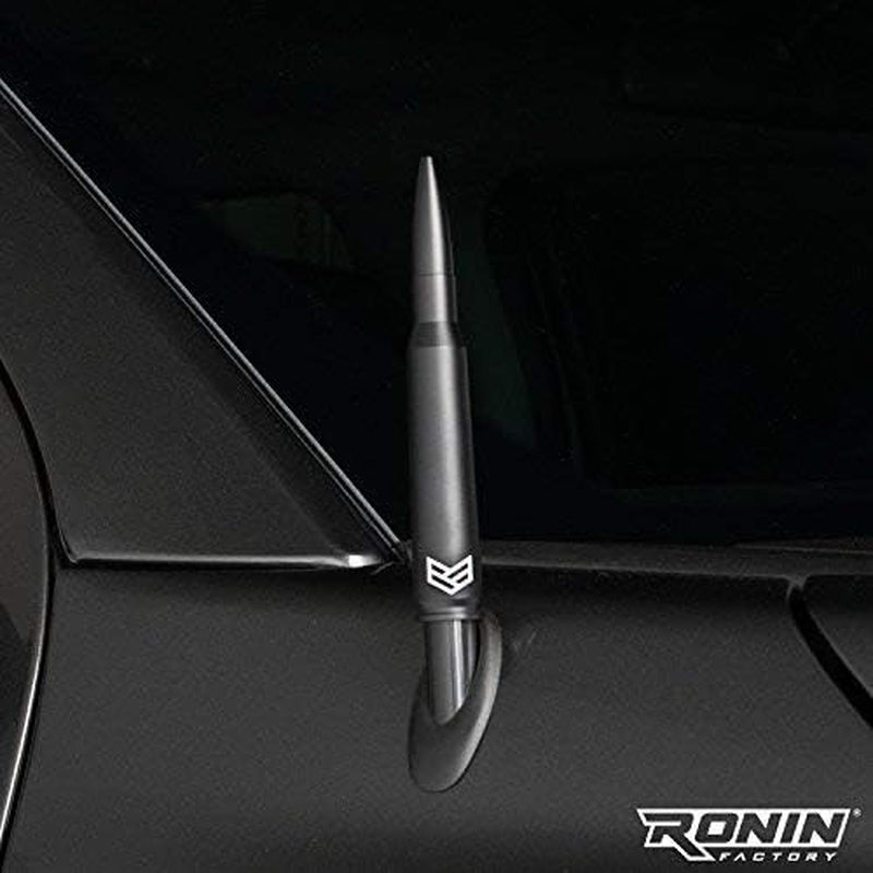 Bullet Antenna Chevy Silverado & GMC Sierra Trucks - 50 Cal Truck Antenna Accessories - anti Theft - Carwash Safe - Short Replacement Antenna