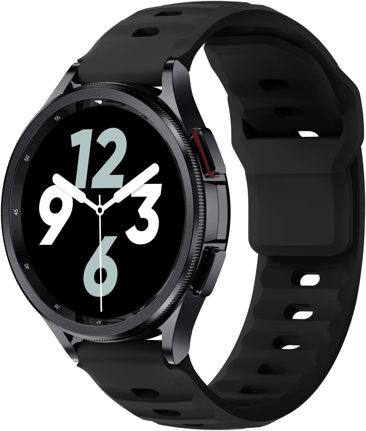 Rugged Band Compatible for Samsung Galaxy Watch 6 Classic 43Mm 47Mm, Galaxy Watch 7 FE 6 5 4 40Mm 44Mm, Galaxy Watch 5 Pro, Galaxy Watch 4 Classic, 20Mm Soft and Waterproof Silicone Sport Watch Strap for Samsung Smartwatch
